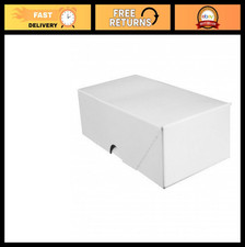 Thick White Business Card Folding Boxes - 25 Pack Storage Organizer Containers