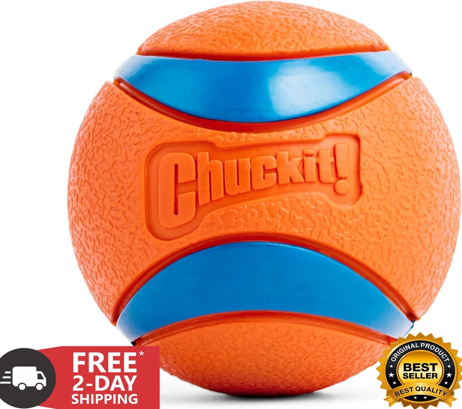 Ultra Ball Dog Toy - Size Large - for Dogs 60-100 Lbs - Made from Durable Rubber