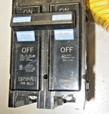 Bryant Westinghouse BR250 Circuit Breaker 2 pole 50 Amp Type BR Blue Handle (M1)
