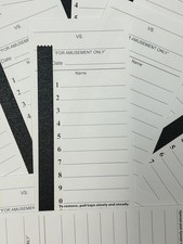 10 Line Football Sports Strip Cards. Full Size. Pool Cards pack of 50. Small 