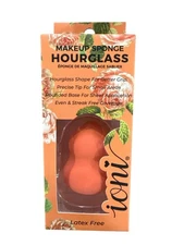 IONI Makeup Sponge Hourglass Shape for Better Grip Latex-Free Material Orange