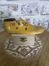 Vintage Wooden Shoe Last Form Cobbler Mold 5C 110 Hinged Primitive Decor