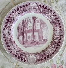 Vintage 10.5"w Wedgwood Transferware Plate Christ Church Middletown New Jersey