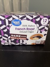 Great Value French Dark Roast Ground Coffee 100 Arabica 12 Count