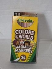Crayola Colors of the World 24 Washable Markers Fine Line NEW SEALED Made in USA