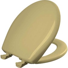 Bemis 200SLOWT Classic Colors Round Closed-Front Toilet Seat and - Harvest Gold