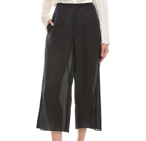 Vince silk blend pull on cropped sheer pants in Costal size S - Picture 3 of 7