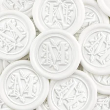 25Pcs White Wax Seal Stickers Handmade Envelope Seals Self Adhesive Letter Wax S