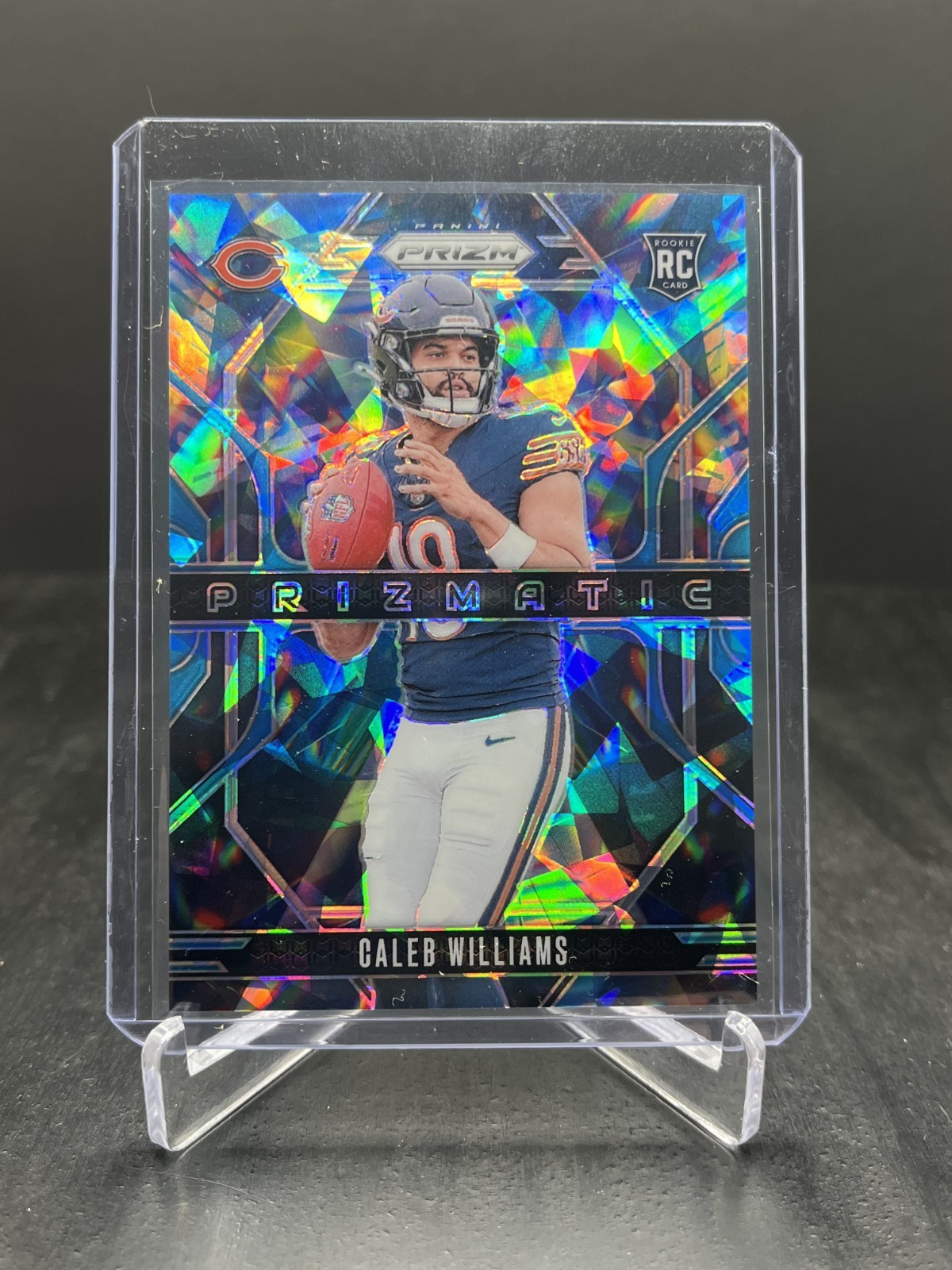 2024 Panini Prizm Football Caleb Williams RC Rookie Prizmatic Blue Ice 65/99 #1