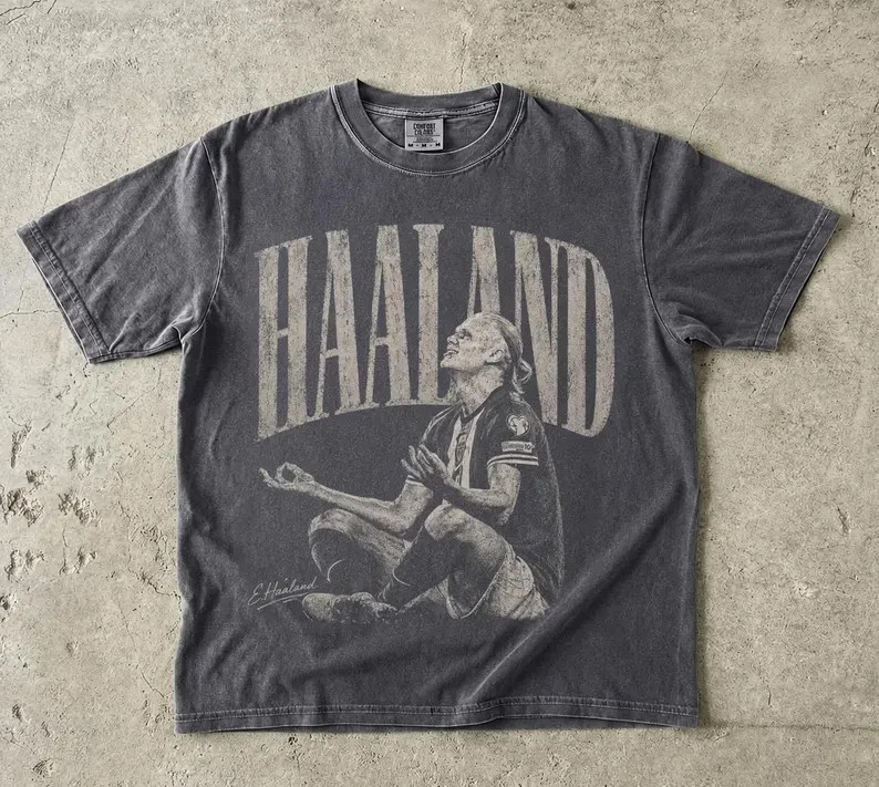 Vintage Erling Retro Norway Soccer Shirt, Retro Football Fan Graphic Tee