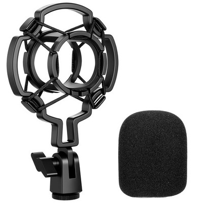 Microphone Shock Mount Mic Holder AntiVibration Suspension Shock Mount with P...