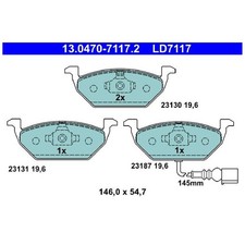 Satz Bremsbeläge Bremsklötze vorne für Seat Toledo 2 1M2 3 5P2 | 24061754
