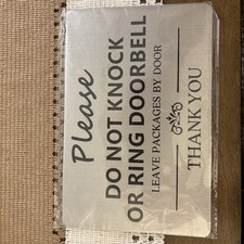 Metal Please Do Not Knock Or Ring Door Bell Sign Set Of 2