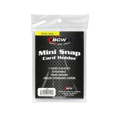 New (25 ct) BCW Mini Snap Card Holder