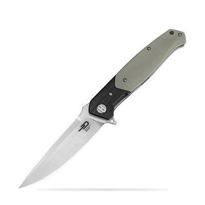 Bestech Knives Swordfish BTKG03K Linerlock Folding Knife M-Cut Handle Design Cut