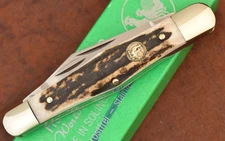 HEN & ROOSTER BERTRAM CUTLERY SOLINGEN GERMANY GENUINE STAG WHITTLER KNIFE 27800