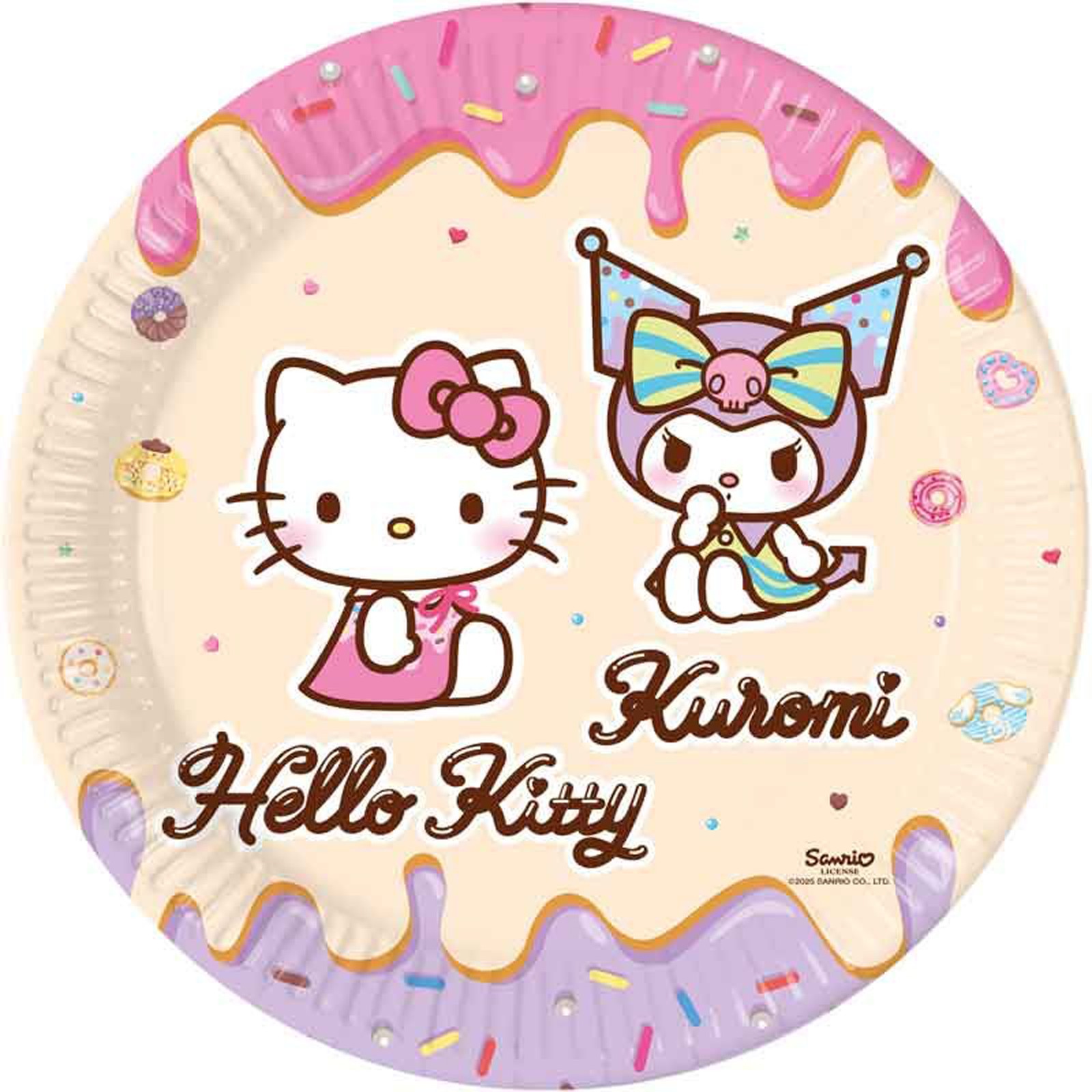 Hello Kitty Party Plates Hello Kitty & Kuromi Paper Party Plates 23cm x 8