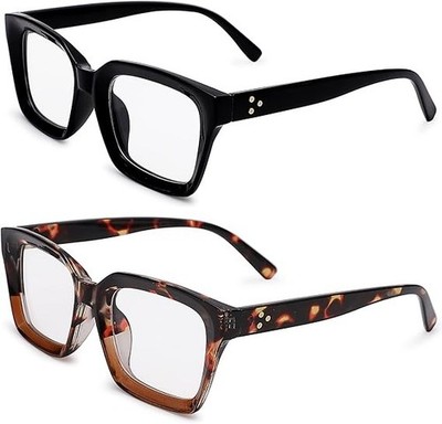 Gafas Clasicas Lente Transparente Hombre Mujer Montura Cuadrada Sin Receta 2