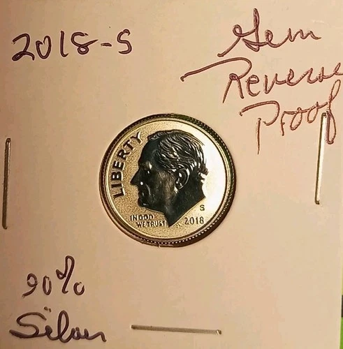 2018 S Roosevelt Dime 90% SILVER Reverse Proof Coin FROSTY  Roosie GEM FDR TuF S
