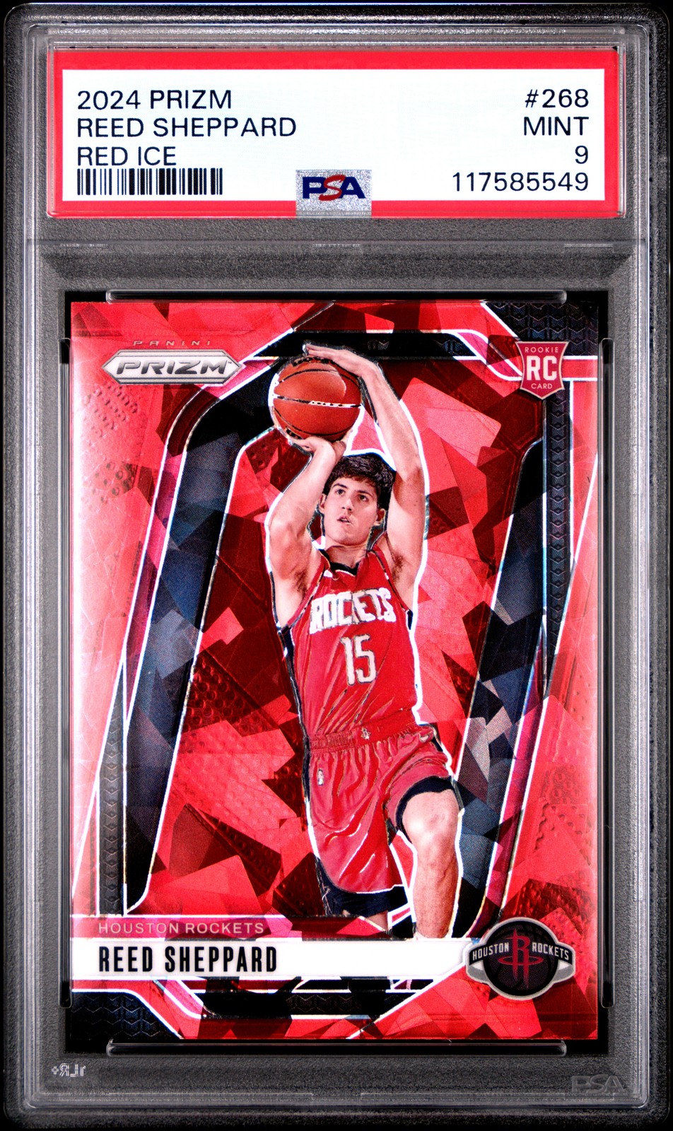 2024 PANINI PRIZM RED ICE #268 REED SHEPPARD PSA 9