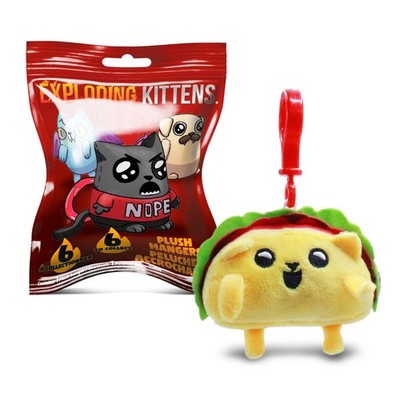Just Toys Exploding Kittens 3  Plush Backpack Hanger   3 Inches, Multi