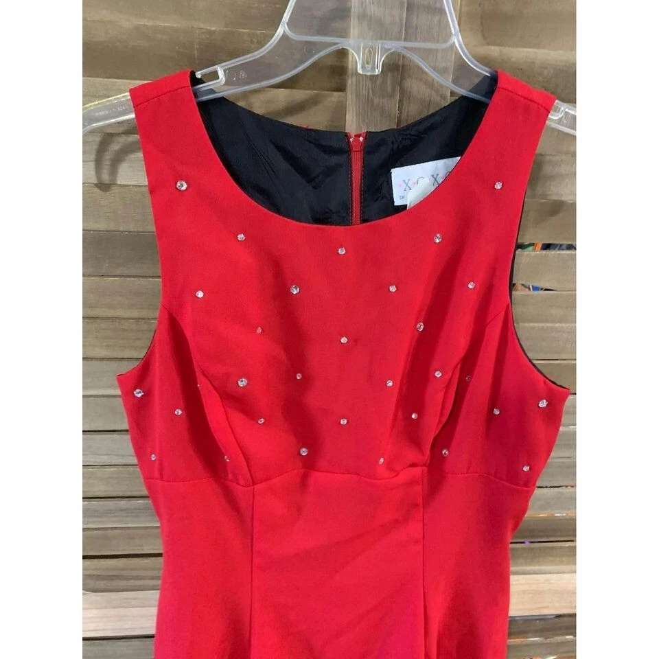 XOXO Y2K Business Casual Red Dress Juniors Size 7/8 Retro Vintage Y2K Dance - Image 2 of 4