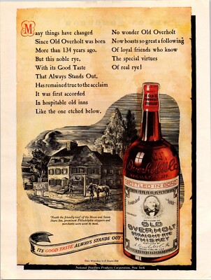 Пару постеров старой рекламы алкоголя. Виски Old Overholt (США) Здравствуйте, уважаемые, Приятного, времени, суток