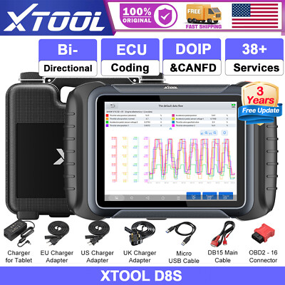 2025 XTOOL D8S Car Diagnostic Tool Bi-directional Control Full System Topology 