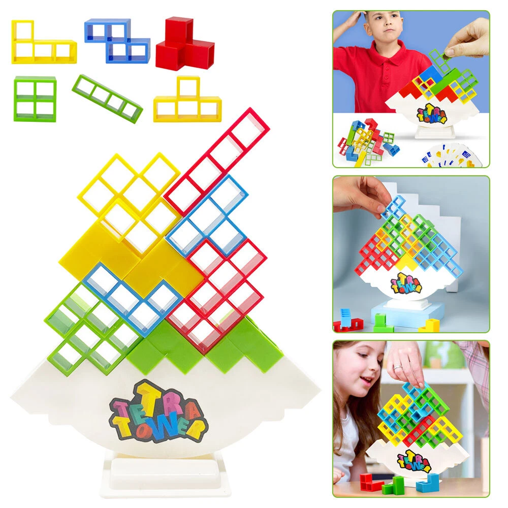Tetra Tower Balance Stacking Blocks Game - High-intellectual Building Blocks For Children Desktop Game, Board Game For Family, Parties, Kids Building Blocks Toy Random Color - Temu United Kingdom