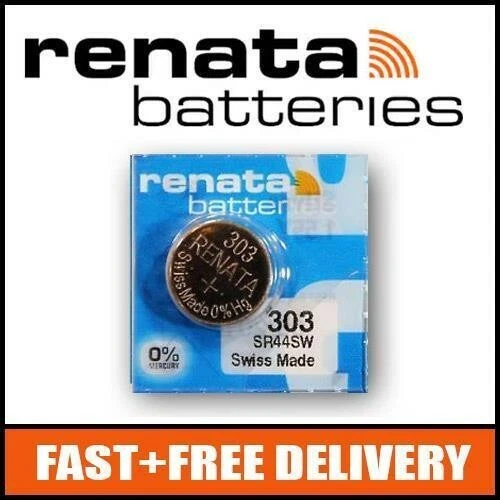 Renata 303 Watch Battery aka SR44SW Swiss Made Brand New Good Dates 2024 on