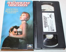 Magnificent Obsession VHS, 1954 Rock Hudson, Jane Wyman, Barbara Rush