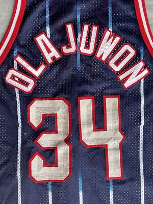 Vtg Hakeem Olajuwon Houston Rockets #34 Authentic Champion Jersey