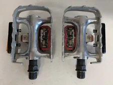 Wellgo WPD-998 Dual-Purpose Pedals (Silver/Red)