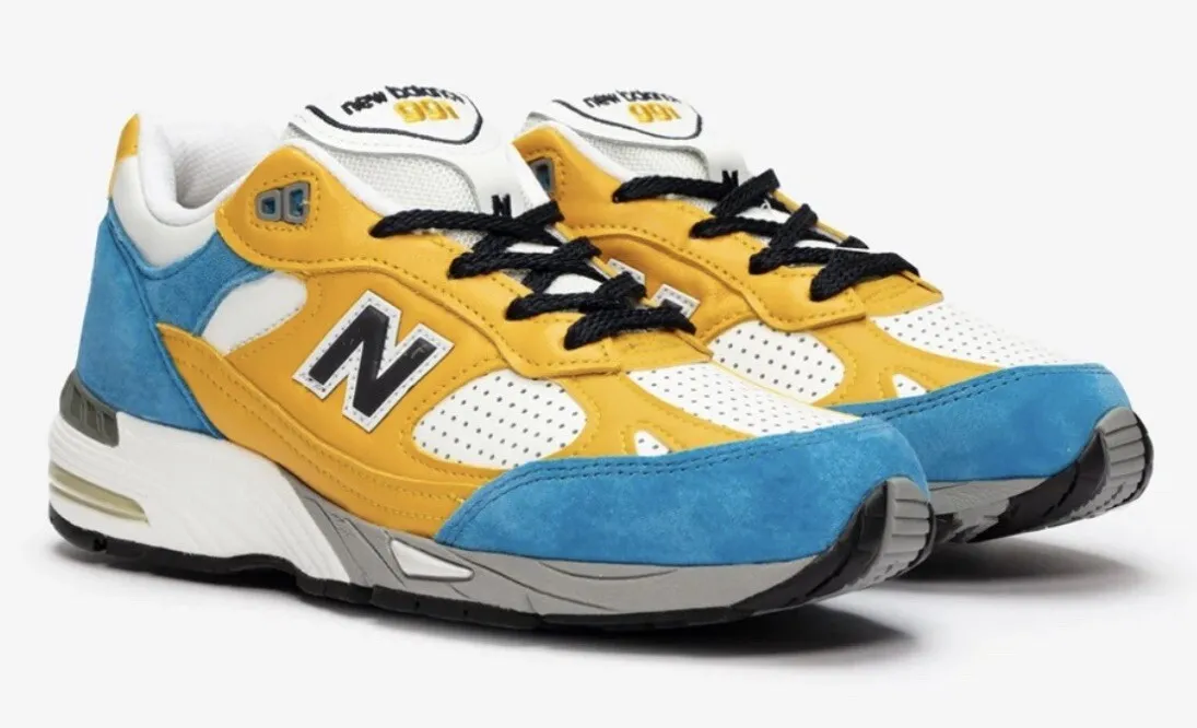 SNS x New Balance 991 Yellow Blue Made In England M991EF Men's