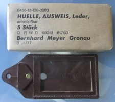 5 St&uuml;ck H&uuml;lle Ausweis Leder Koffer Braun Bundeswehr Bw