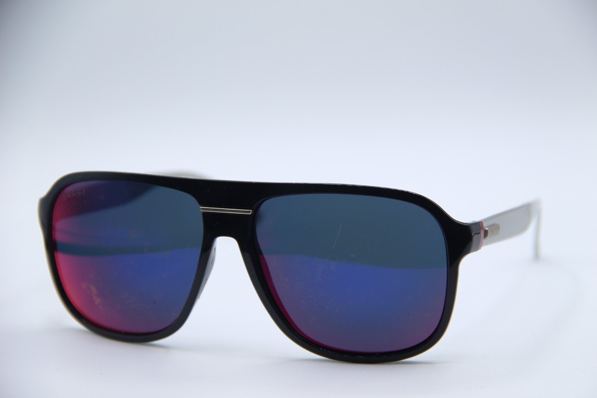 GUCCI GG 1076/S JWOCP BLACK GREY MIRRORED AUTHENTIC DESIGNER SUNGLASSES  59-14 | eBay