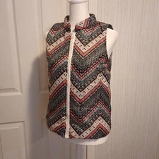 One Step Up Women's Puffer Vest Size L (14-16) Women's Multicolor Full Zip City