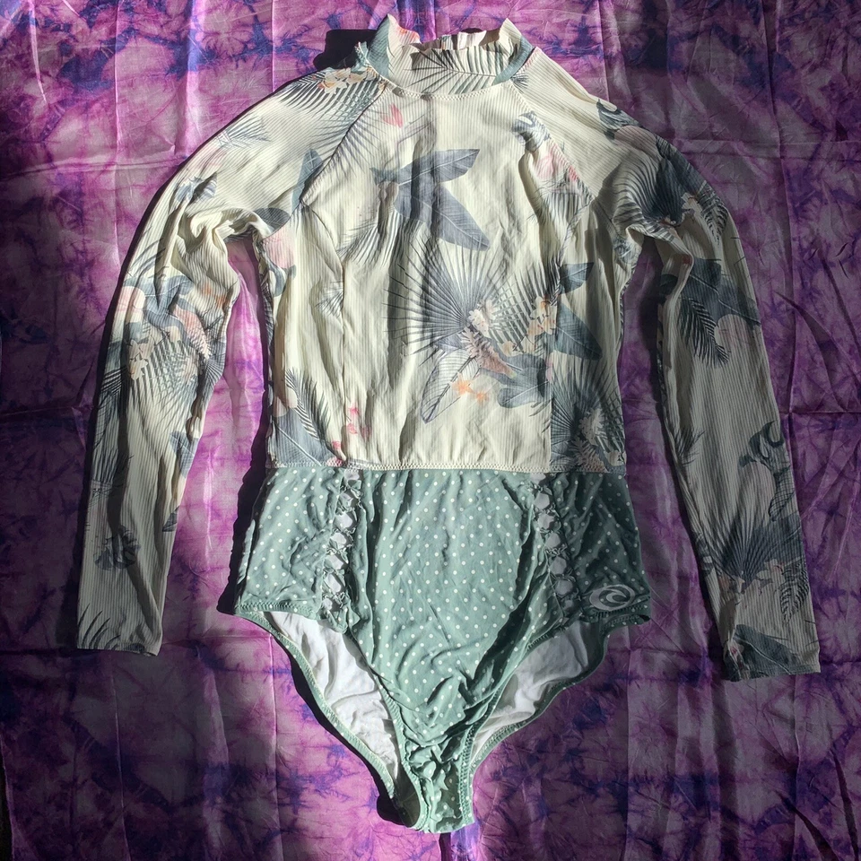 Traje de surf Rip Curl multicolor tropical lunares manga larga Foto 4 de 4
