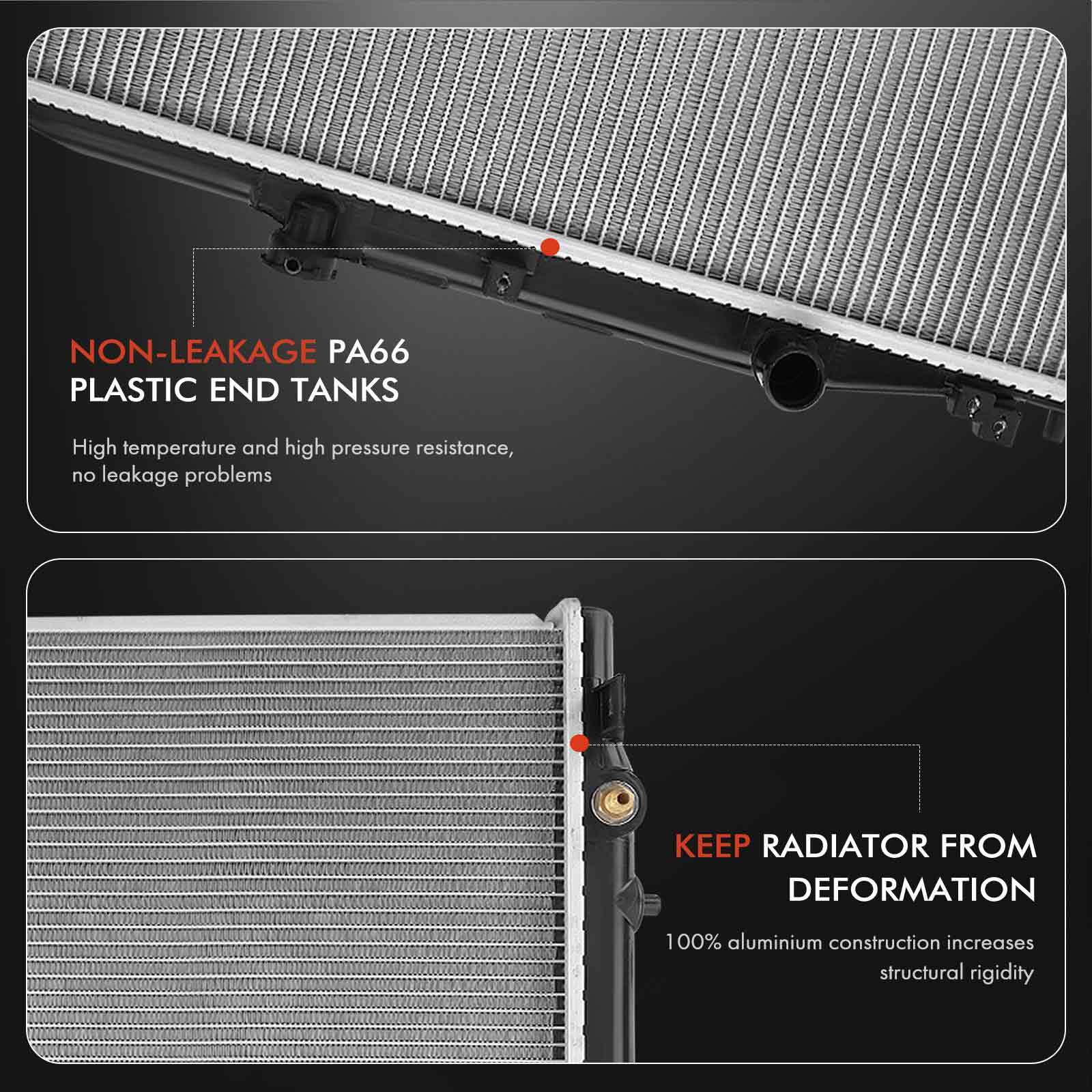 Radiator & AC Condenser & Dual Cooling Fan Kit for Honda Accord 2003