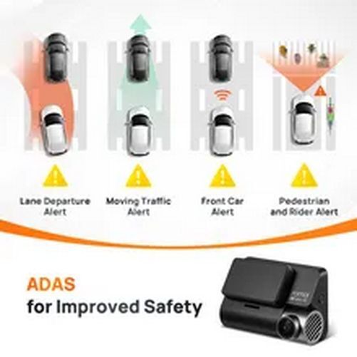 70mai Dash Cam A810 4K – Front+Rear Con SD 128GB, Sony Starvis 2 HDR, GPS E Parcheggio 24h AI
