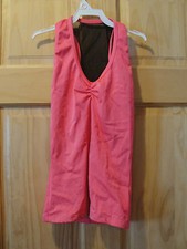 OXYJEN CORAL  BLACK TANK RACER BACK TOP SHIRT dance adult extra small XS