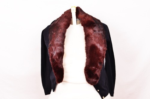 Vintage Turbo Orlon (Synthetic Cashmere) Sweater with Real Mink Collar