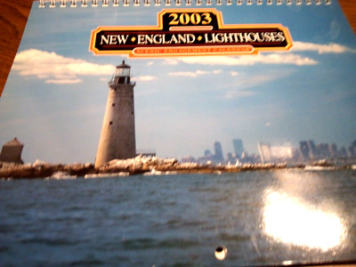 NEW ENGLAND LIGHTHOUSES 2003 (same as 2025) WALL CALENDAR 8 x 10 FREE US SHIP