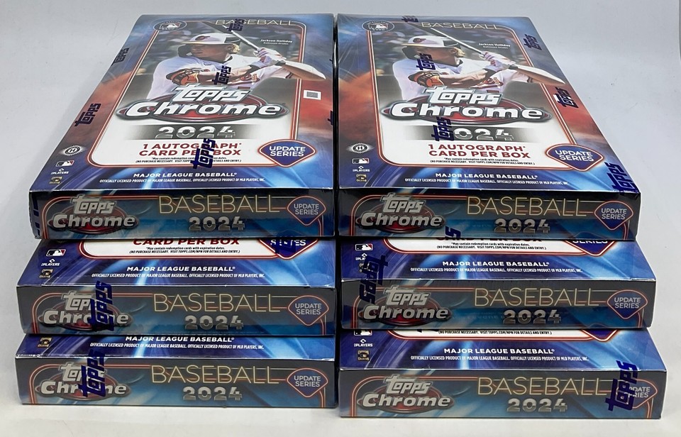 Lot of (6) 2024 Topps Chrome Update Baseball Sealed Hobby Box eBay