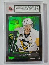 Sidney Crosby 2016-17 Precious Metal Gem GREEN Hockey Card #4/10 KSA Graded 10!!