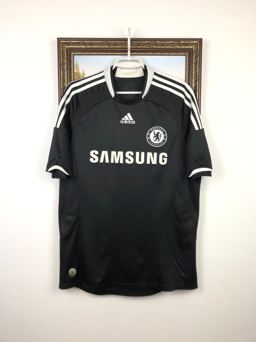 Chelsea Away football shirt 2008 Soccer Adidas Jersey Mens Trikot Black  Size M