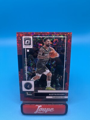 Austin Rivers 2022-23 Donruss Optic Fast Break Red Prizm 40/75 #61 Timberwolves