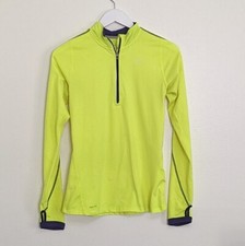 Nike Women's Neon Yellow Running Quarter Zip Pullover Extra Small XS