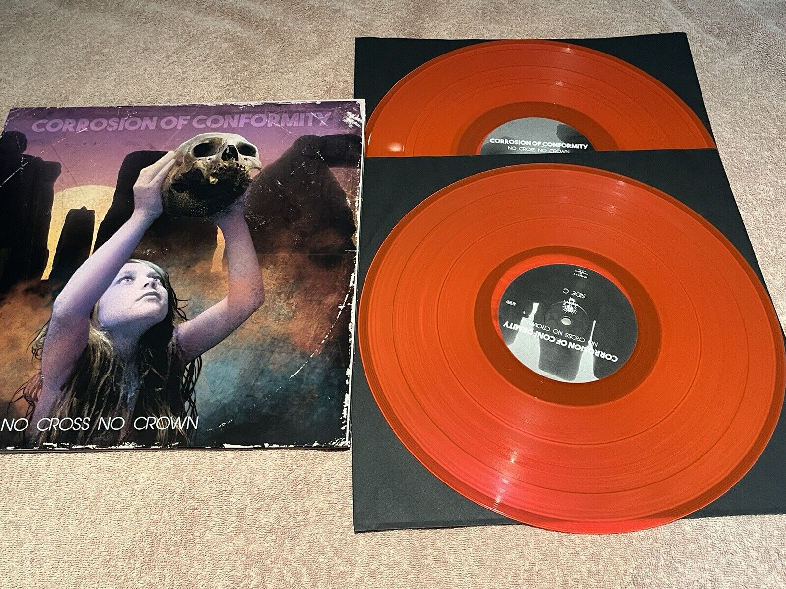 CORROSION OF CONFORMITY "NO CROSS NO CROWN" 2LP RAREST ORANGE VINYL~! NM/NM