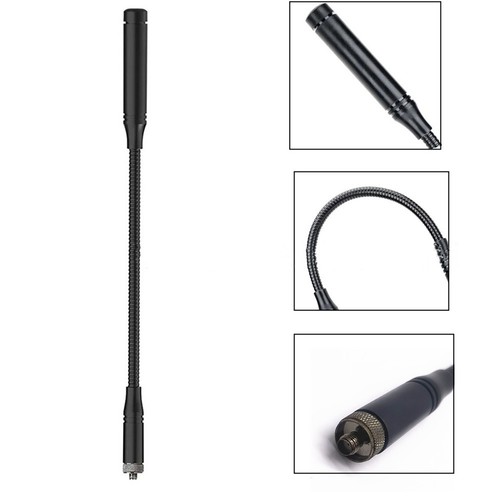 New 33CM VHF UHF Two Way SMA-Female Gooseneck Tactical Antenna For BaoFeng Radio - Zdjęcie 13 z 14